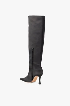 CAMI BOOT  BLACK SATIN