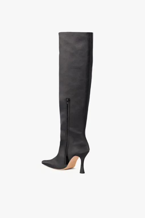 CAMI BOOT  BLACK SATIN