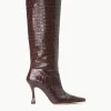 CAMI BOOT  ESPRESSO CROC EMBOSSED