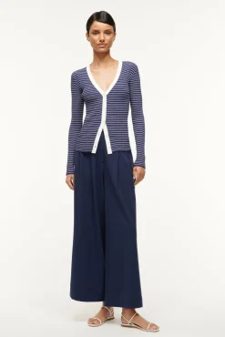 CARGO SWEATER  NAVY MICRO STRIPE