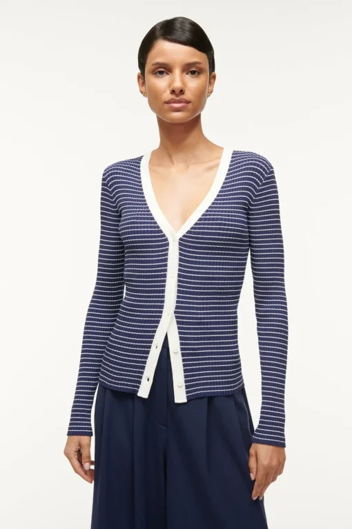 CARGO SWEATER  NAVY MICRO STRIPE