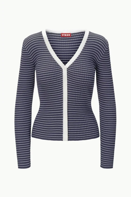 CARGO SWEATER  NAVY MICRO STRIPE