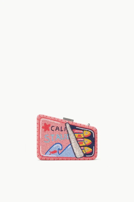 CARMELLA BEADED CLUTCH  STAUDINES PINK