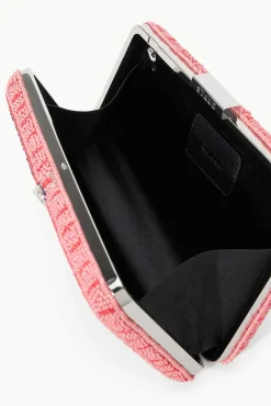 CARMELLA BEADED CLUTCH  STAUDINES PINK
