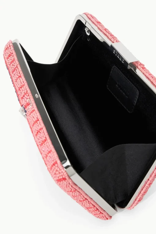 CARMELLA BEADED CLUTCH  STAUDINES PINK