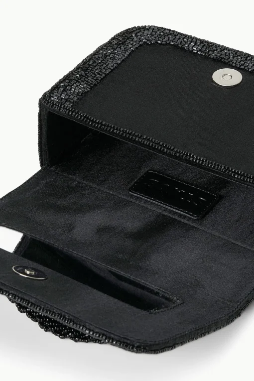 CARMEN BEADED BOX BAG  BLACK