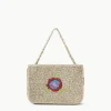 CARMEN BEADED BOX BAG  DIAMOND ROSE