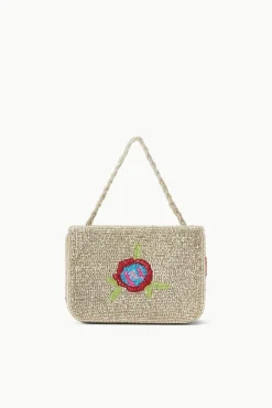 CARMEN BEADED BOX BAG  DIAMOND ROSE