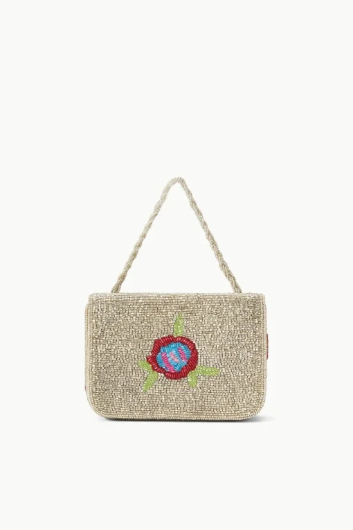 CARMEN BEADED BOX BAG  DIAMOND ROSE