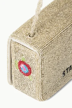 CARMEN BEADED BOX BAG  DIAMOND ROSE