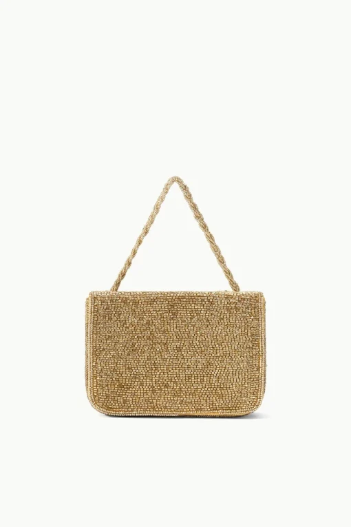 CARMEN BEADED BOX BAG  GOLD