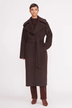 CARVER COAT  DARK CHOCOLATE