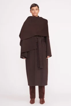 CARVER COAT  DARK CHOCOLATE