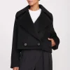 CARVER CROPPED COAT  BLACK