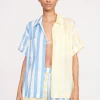 CHANNING TOP  BUTTERCUP SEASHORE STRIPE