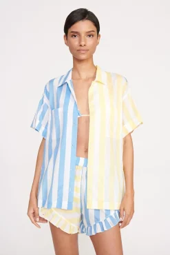 CHANNING TOP  BUTTERCUP SEASHORE STRIPE