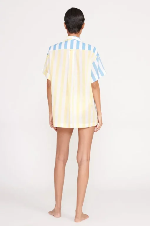 CHANNING TOP  BUTTERCUP SEASHORE STRIPE