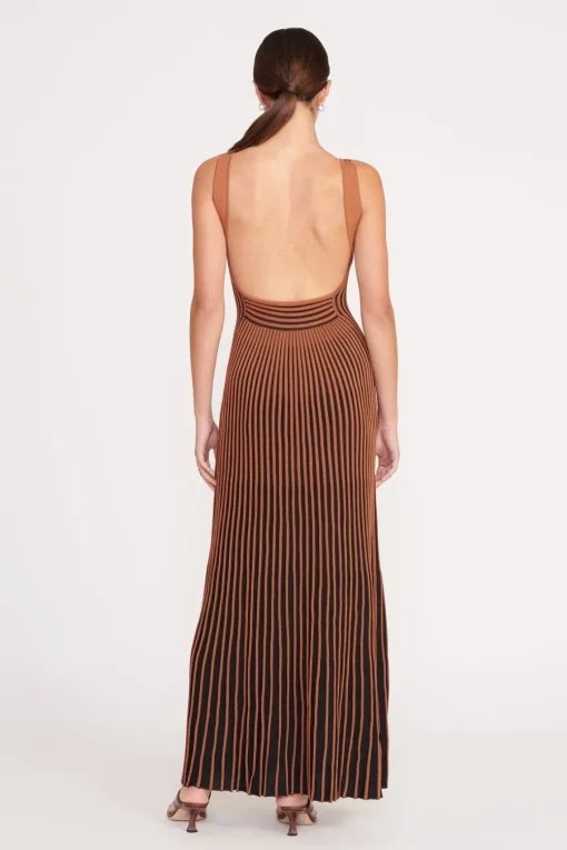 CLARETTA DRESS  TAN BLACK