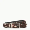 CLASSIC WAIST BELT  BROWN & TAN HAIRCALF