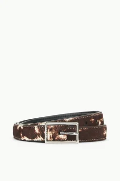 CLASSIC WAIST BELT  BROWN & TAN HAIRCALF