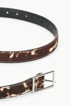 CLASSIC WAIST BELT  BROWN & TAN HAIRCALF