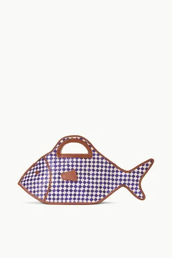 CLEO FISH BASKET BAG  COCONUT CHECK