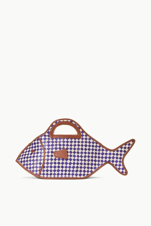 CLEO FISH BASKET BAG  COCONUT CHECK