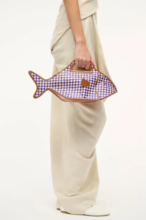 CLEO FISH BASKET BAG  COCONUT CHECK