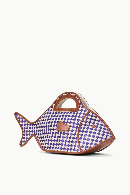 CLEO FISH BASKET BAG  COCONUT CHECK