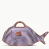 CLEO FISH BASKET TOTE  COCONUT CHECK