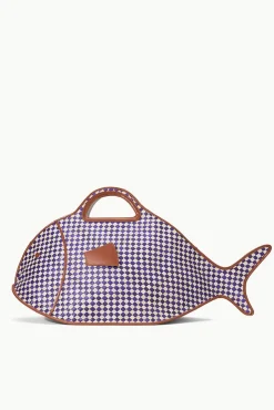 CLEO FISH BASKET TOTE  COCONUT CHECK