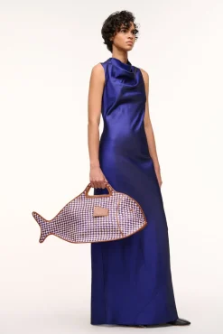 CLEO FISH BASKET TOTE  COCONUT CHECK