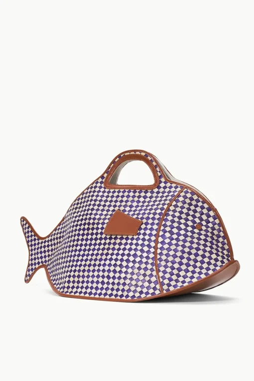 CLEO FISH BASKET TOTE  COCONUT CHECK