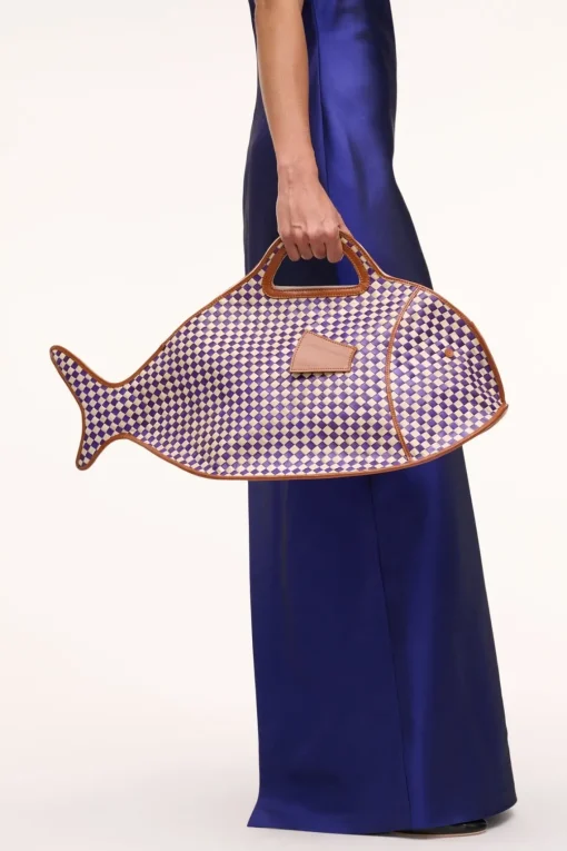 CLEO FISH BASKET TOTE  COCONUT CHECK