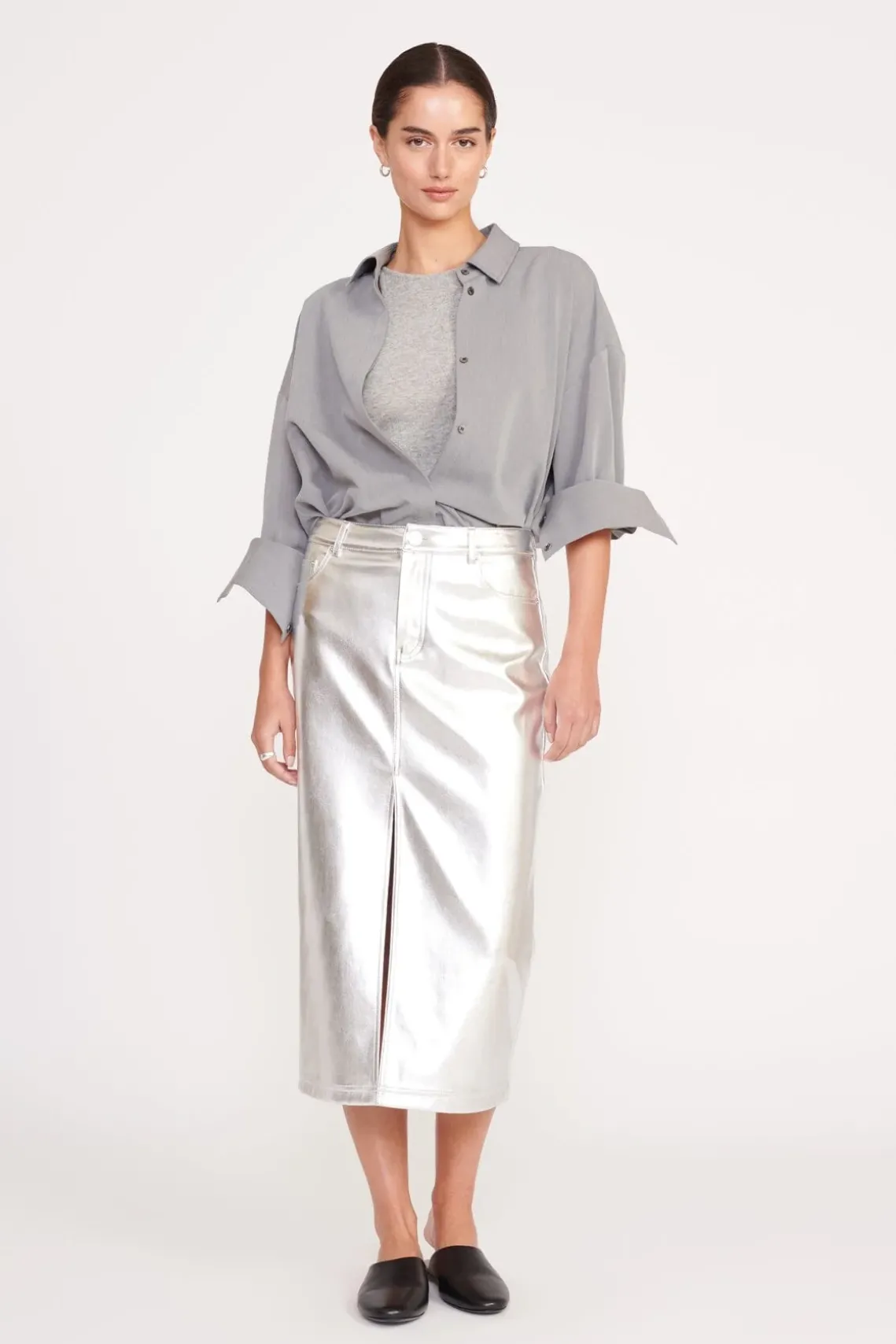 COLTON SHIRT HEATHER GREY SUITING