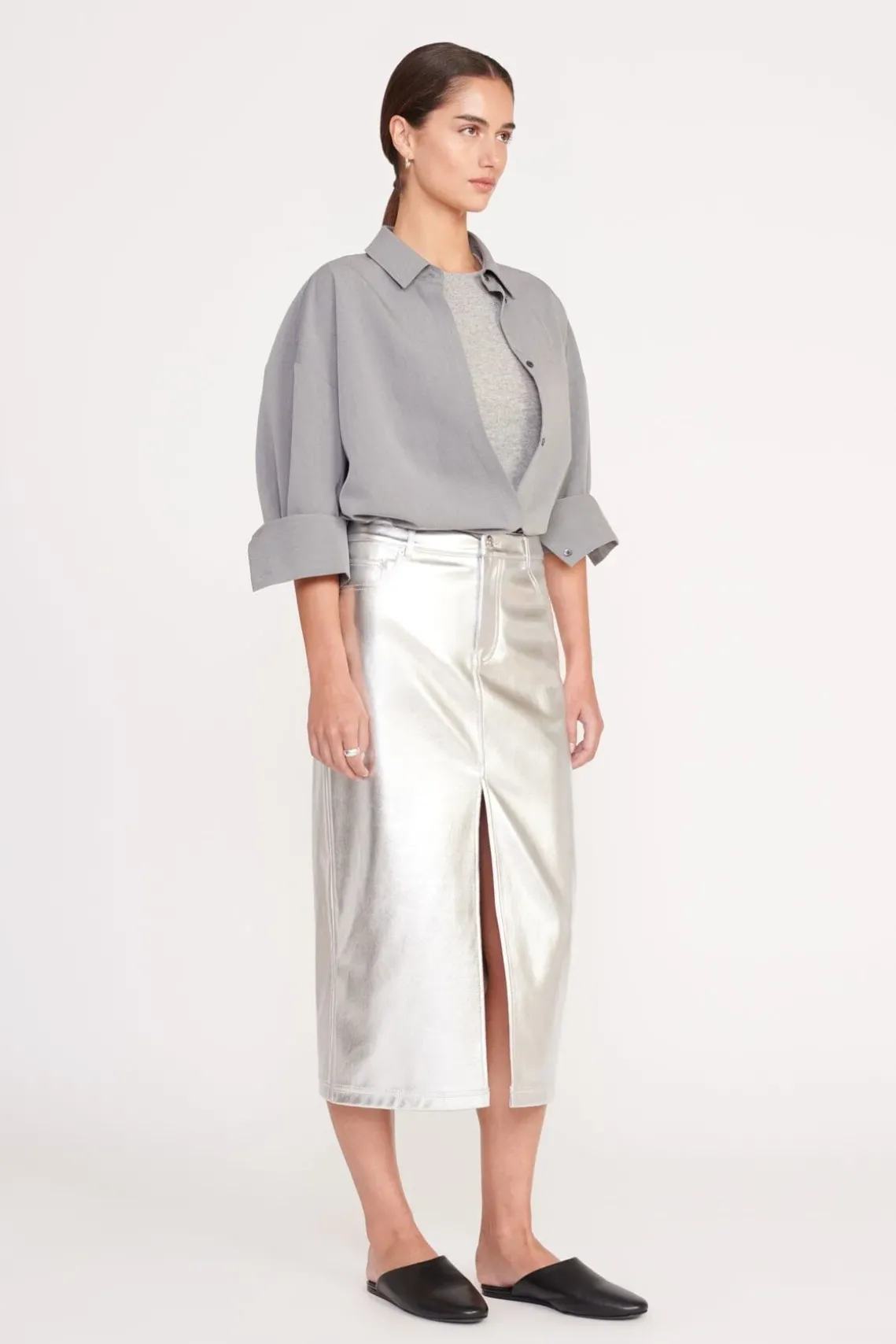 COLTON SHIRT HEATHER GREY SUITING