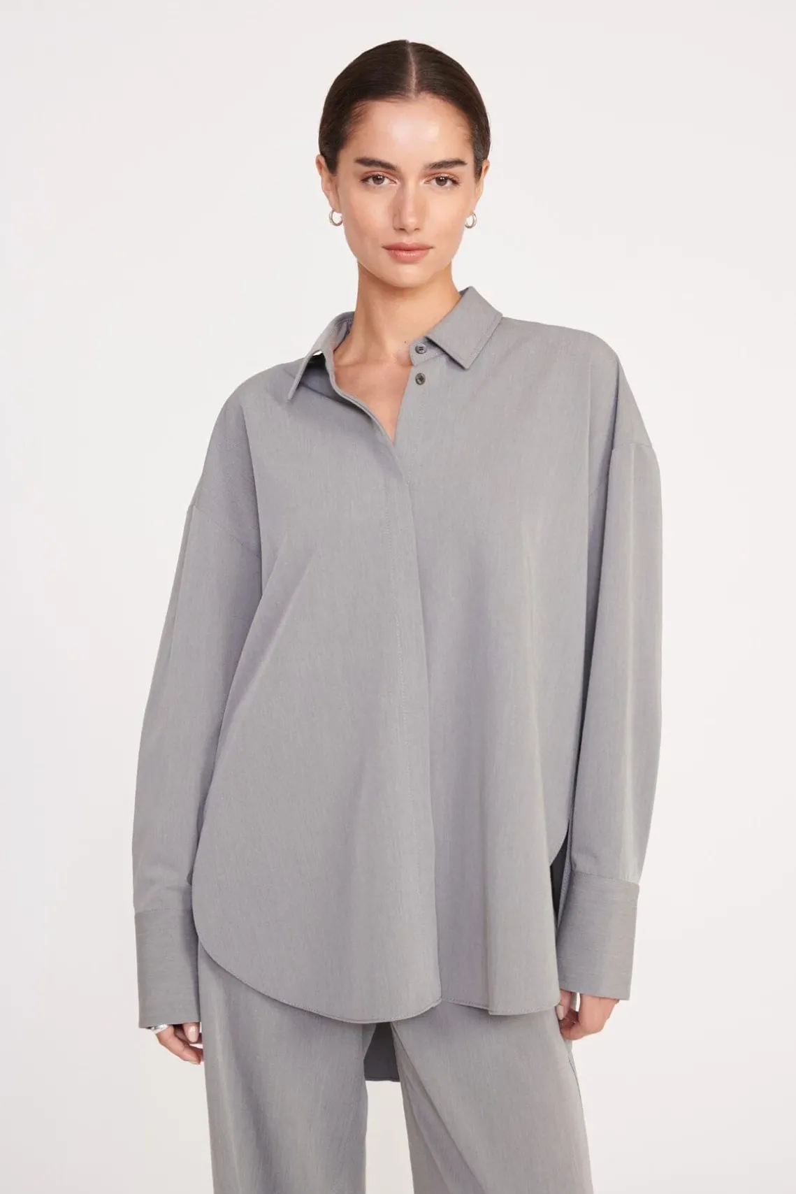 COLTON SHIRT HEATHER GREY SUITING