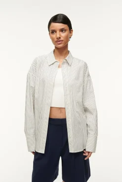 COLTON SHIRT  IVORY MICRO STRIPE