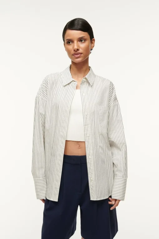COLTON SHIRT  IVORY MICRO STRIPE