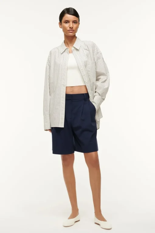 COLTON SHIRT  IVORY MICRO STRIPE