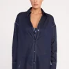 COLTON SHIRT  NAVY WHITE