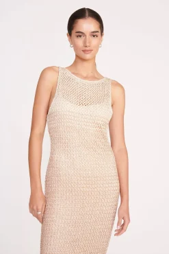CONSTANZA DRESS  BEIGE MULTI