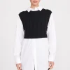 COOPER TOP  BLACK WHITE