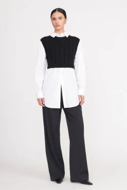 COOPER TOP  BLACK WHITE