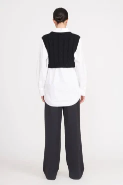 COOPER TOP  BLACK WHITE
