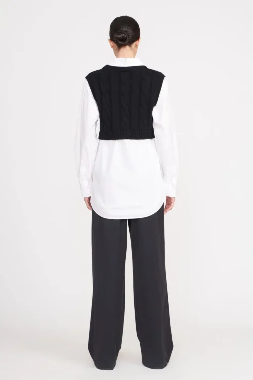 COOPER TOP  BLACK WHITE