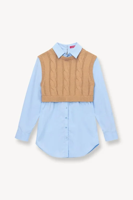 COOPER TOP  CAMEL FRENCH BLUE