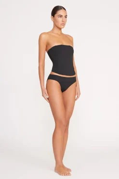 CORSAGE BIKINI BOTTOM  BLACK