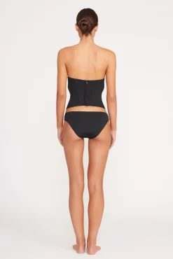 CORSAGE BIKINI BOTTOM  BLACK