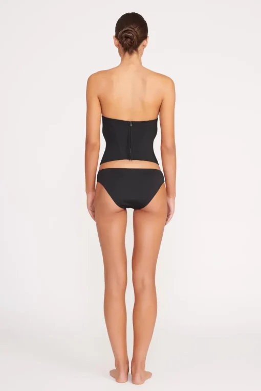 CORSAGE BIKINI BOTTOM  BLACK